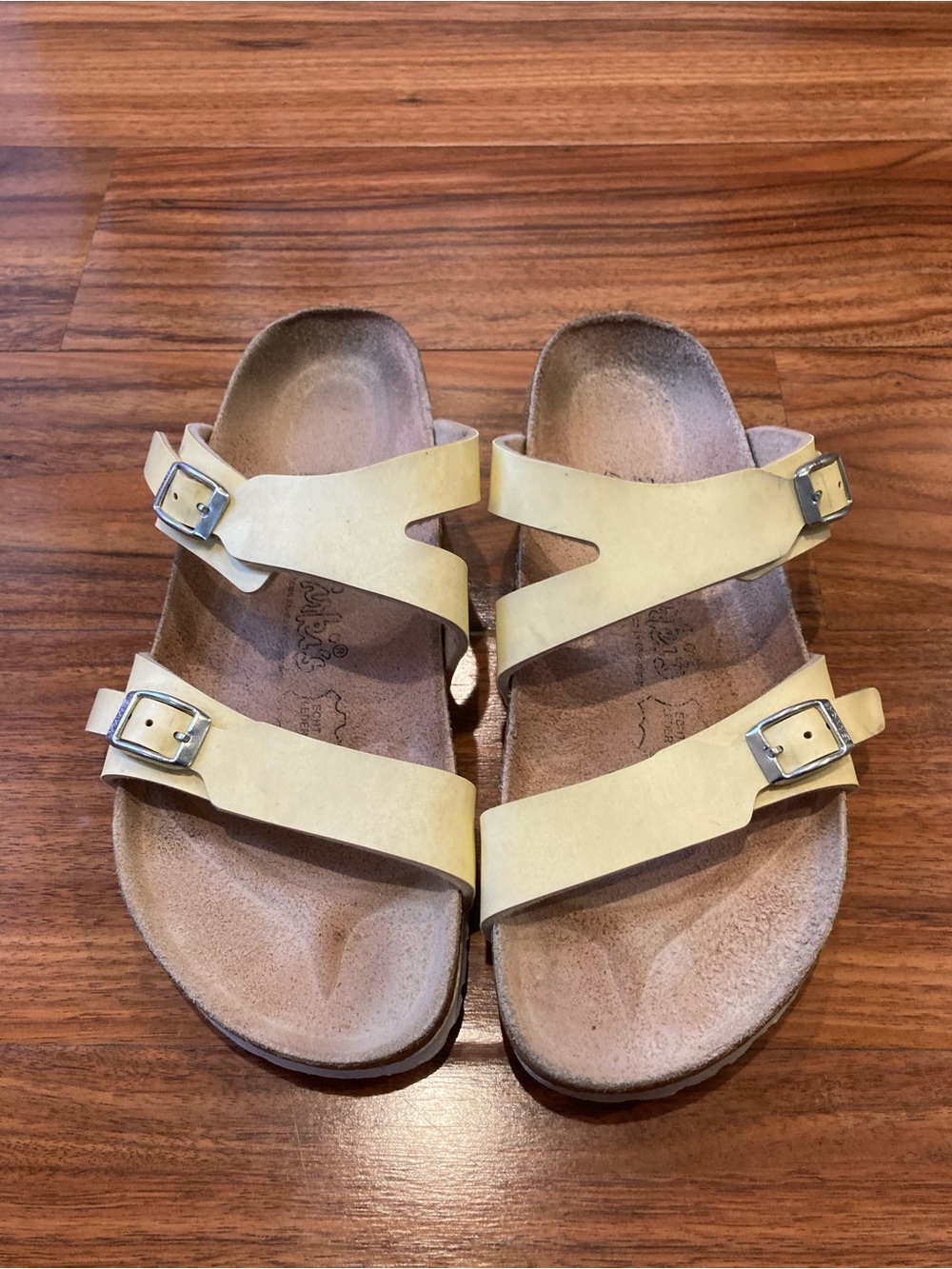 Birkenstock Birki's Alloy Soft Yellow Sandals Size L7/M5